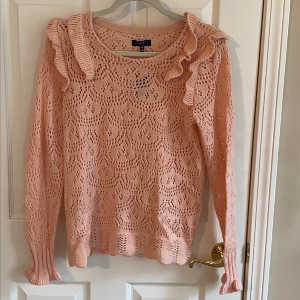 NWT! Women’s Karri Blue pointelle sweater size Med